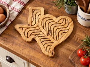 Texas Large Heart-trivet set of four